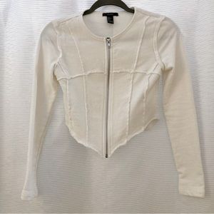 Zip up Cream Top F21